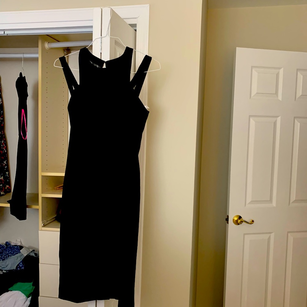 Jay Godfrey black midi dress size 6 never been worn!